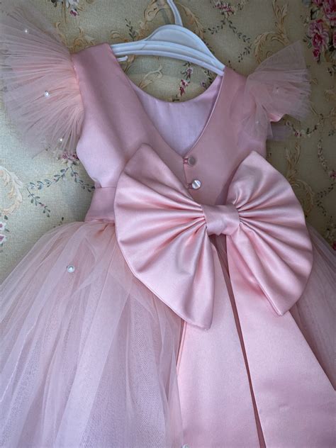 Vestido de Fiesta para Niña en Nude Rosa Tienda Zoez