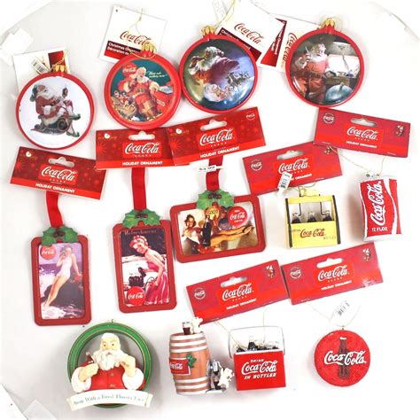 Mixed lot 13 Coke Coca-Cola Holiday Christmas Ornaments Most New/Old ...