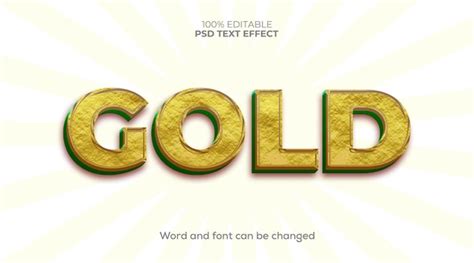 Premium Psd 3d Gold Text Effect