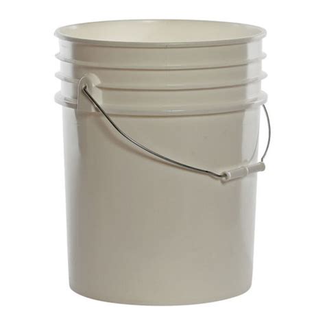 Gallon White Hdpe Open Head Pail Un Rated Metal Handle Pipeline