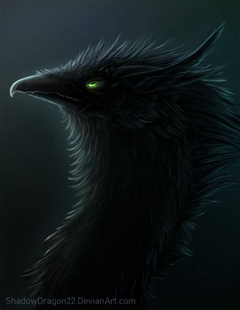 Crow Dragon Commission By Shadowdragon On Deviantart Wolf Emblem