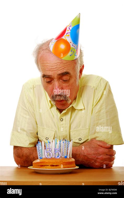 Old Man Blowing Out Candles Hi Res Stock Photography And Images Alamy