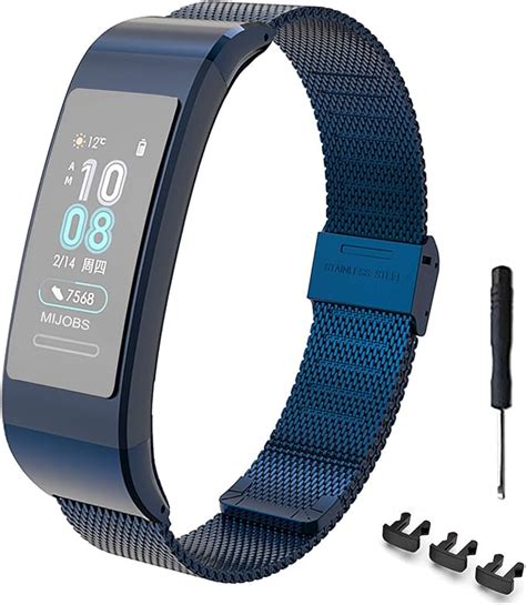 Mijobs Replacement Strap For Huawei Band Pro Meatl Amazon Co Uk