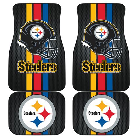 Pittsburgh Steelers Car Floor Mats American Football Logo Helmet Car ...