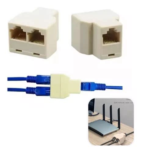 Kit Adaptador T Divisor Rede Entrada Sa Das F Meas Rj