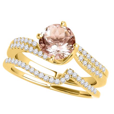 Mauli Jewels Engagement Rings For Women Carat Halo Morganite And