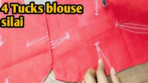 4 Tucks Blouse Ki Cutting And Stitching Sada Blouse Cutting