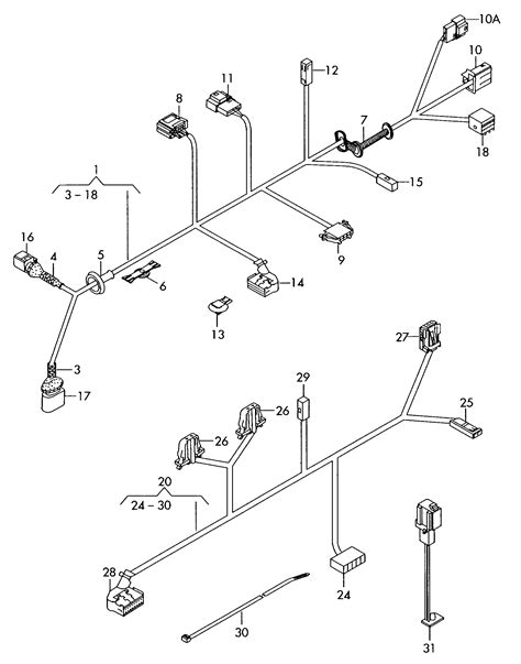 Volkswagen Touareg 2007 2010 Wiring Set For Door VAG ETKA