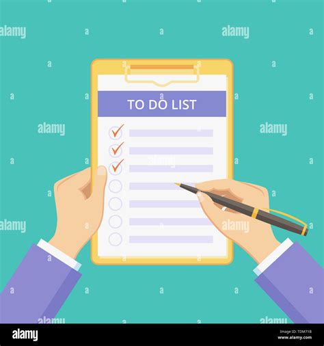 Todo Liste auf Zwischenablage mit Händen Abbildung Checkliste Dokument