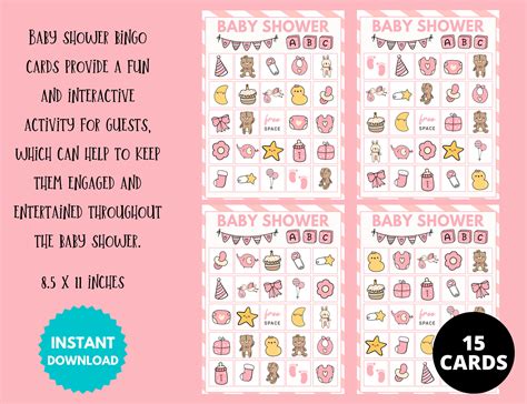 Baby Shower Bingo Printable Baby Girl Bingo Printable Baby Shower