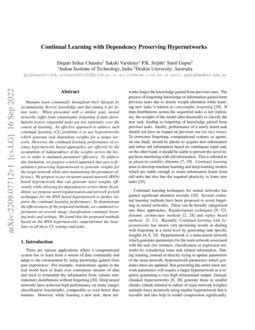 Continual Learning With Dependency Preserving Hypernetworks DeepAI