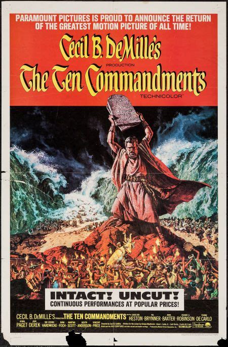 The Ten Commandments Paramount R 1966 One Sheet 27 Movie Posters