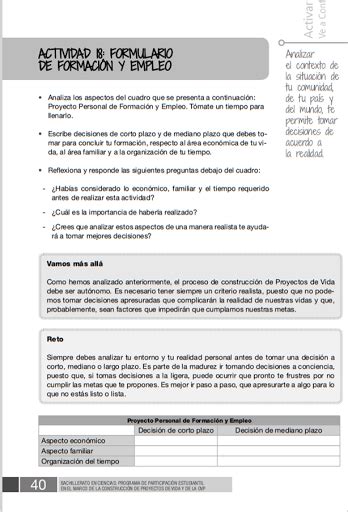 Eje De Trabajo Toma De Desiciones Actividad Formulario De