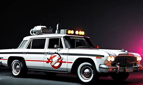 ghostbusters car film noir style ultrarealistic ph  mmsopen