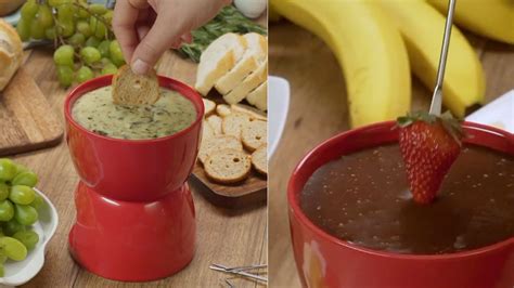 FONDUE DE CHOCOLATE QUEIJO E CARNE Receitas Deliciosas Para Fazer