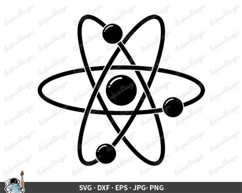 Atom Svg Science Clip Art Atom Vector Atom Clipart Atom Cricut Etsy