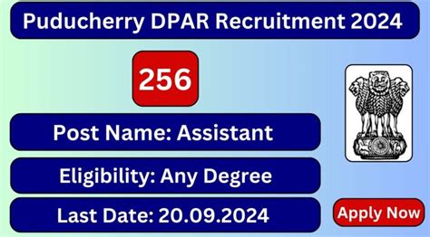 Puducherry Dpar Recruitment Assistant Posts Apply Now