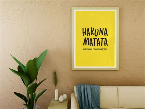 Affiche Film Disney Hakuna Matata Le Roi Lion AFFICHES YAYA Peintures