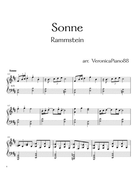 Sonne By Rammstein Piano Solo Digital Sheet Music Sheet Music Plus