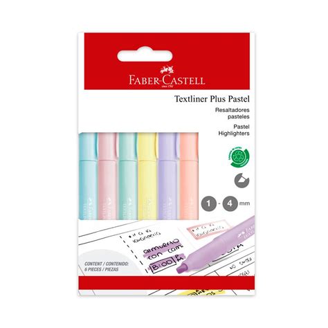 Resaltador Pastel de 6 unidad 4mm Faber Castell LIBRERÍA PAPELERÍA