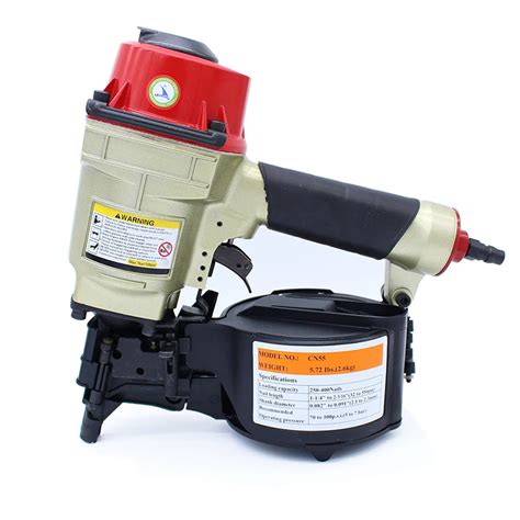 High Quality CN55 Industrial Pneumatic Coil Nailer Roofing Air Nail Gun ...