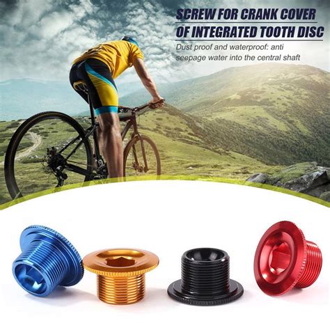 Uk M Mtb Bike Crank Cover Screw Cap Aluminum Alloy Crankset Fitting