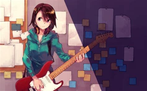 Anime Girl Bass Guitar Anime Girl Playing Guitar 1280x1024