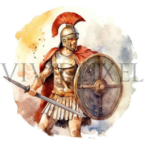 40 PNG Watercolor Soldiers Ancient Rome Clipart, Ancient Rome Army Png ...