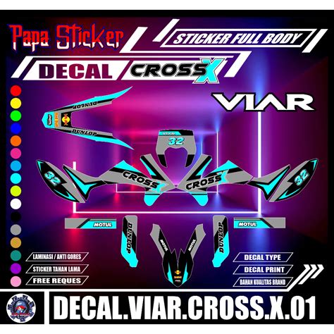 Jual Decal Stiker Viar Cross X Full Body Variasi Viar Cross X