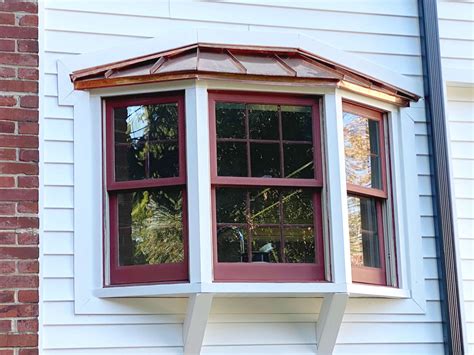 Gorgeous Farmhouse Bay Window With Copper Roof To Add Curb Appeal