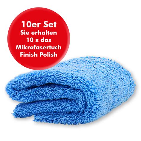 Mikrofasertuch Finish Polish blau 40 x 40 cm 440 g m²