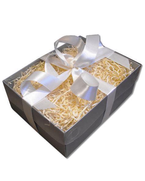 Gift Wrap / Gift Box – Clear Lid – Silver