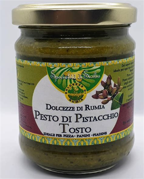 Pesto Di Pistacchio Tosto In Olio Evo Prodotti Tipici Siciliani