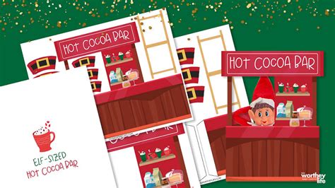 Elf Hot Cocoa Bar Free Printable