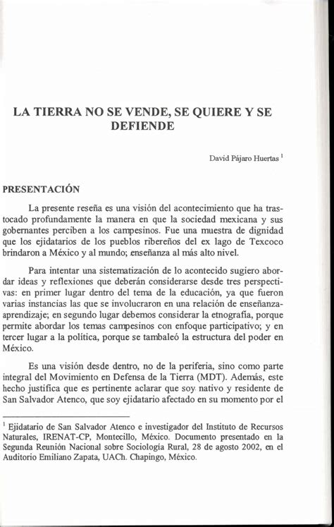 Pdf La Tierra No Se Vende Se Quiere Y Se Defiende