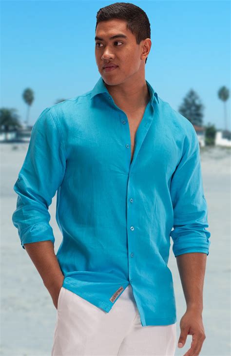 Bradford Custom Linen Beach Wedding Shirts For Men Wedding Tropics