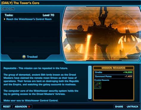 Swtor Oricon Story And Daily Missions Guide Missions Guide Story