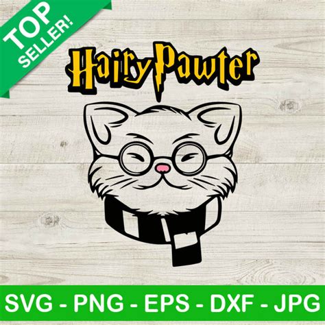 Harry Potter Cat Svg Cat Funny Hairy Pawter Svg Cat Svg