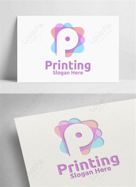 Romantic letter p printing logo template image_picture free download ...