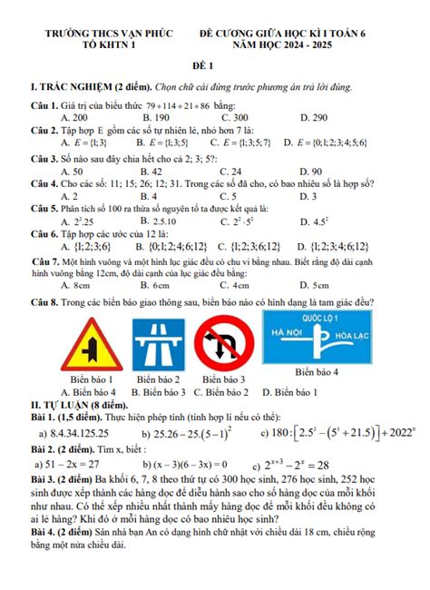 De Cuong Giua Ki 1 Toan 6 Nam 2024 2025 Truong Thcs Van Phuc Ha Noi