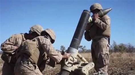 Closeup Of 120mm Heavy Mortar In Action Youtube