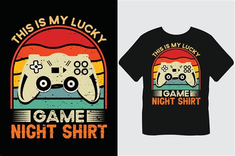 This Is My Lucky Game Night Shirt Gaming T Shirt Design 17729925 Vector