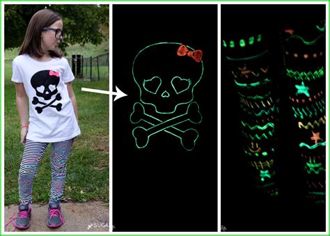 DIY Glow in the Dark Halloween Outfit - Sugar Bee Crafts