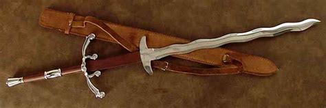 Flamberge Sword With Kris Blade Sheath