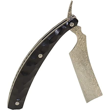 Amazon MASALONG Damascus Steel Handmade Straight Razor Retro