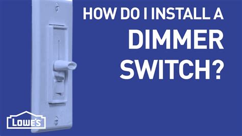 How Do I Install A Dimmer Switch Diy Basics Youtube