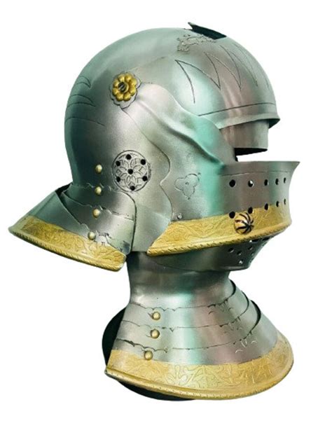 Medieval German Sallet Armour Helmet And Bevor Maximilian Armor Helmet