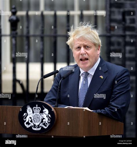 British Prime Minister Boris Johnson Delivering His Resignation Speech