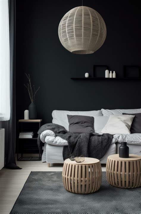 AI generated grey white and black interior design mimis furniture