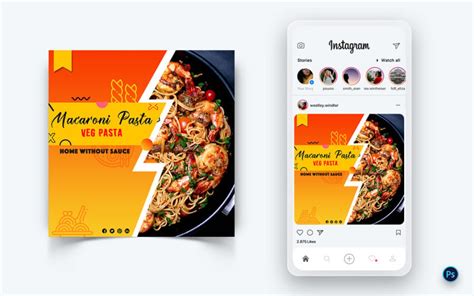 food  restaurant social media post design template